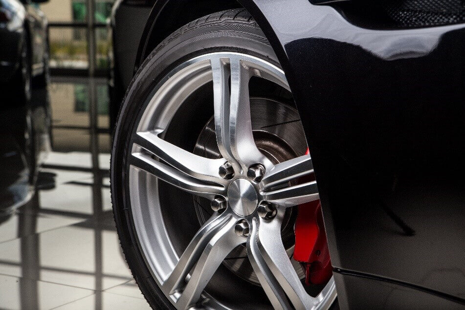 A Diamond Cut Alloy Wheel